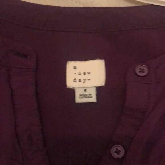 A New Day purple peasant blouse - Picture 2 of 3
